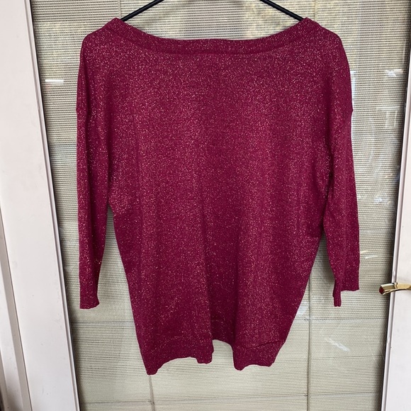 A New Approach a.n.a Size Petite Medium Pink Sparkly Sweater - Picture 9 of 17